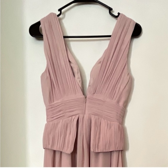 Little Mistress Tall Embellished Plunge Front Peplum Waist Maxi Dress - Picture 4 of 7